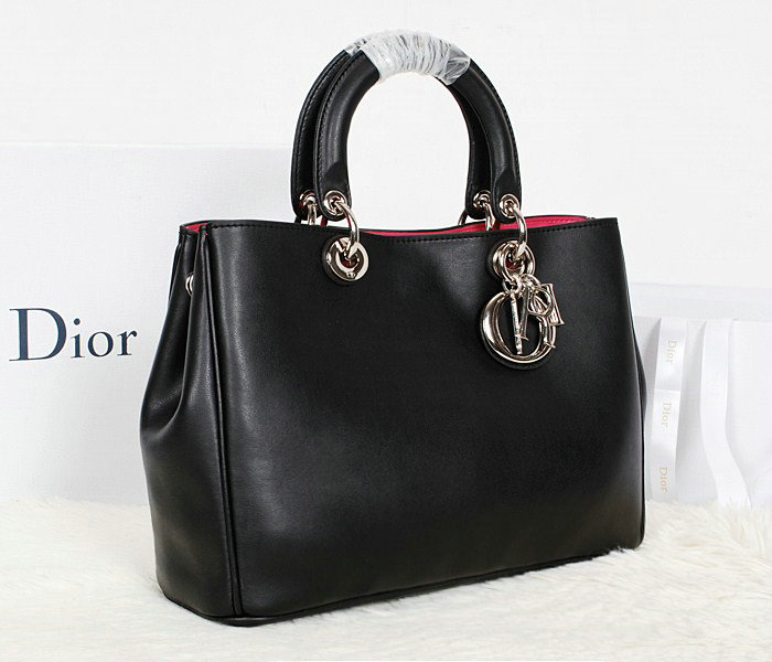 small Christian Dior diorissimo calfskin leather bag 0902 black